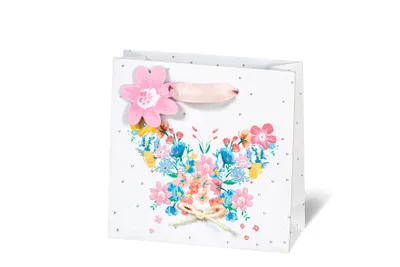 Produktbild von Geschenktasche - CD-Format 14,5 x 15,6 cm - Flower butterfly