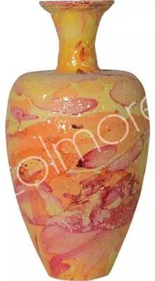 Zdjęcie produktu dla Wazon mozaikowy, kolor żółty/czerwony, wymiary: 23x23x44