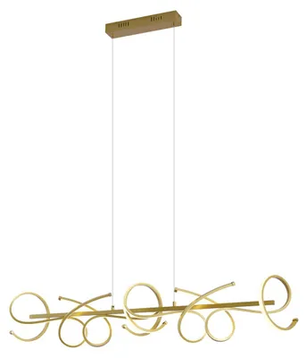 Produktbild von Design Pendelleuchte Gold Rechteckig 3 Stufen Dimmbar Krisscross