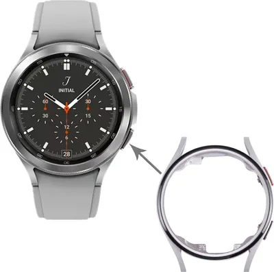 Produktbild von Für Samsung Galaxy Watch4 40mm SM-R860 LCD Rahmen Bezel Ersatzteil Silber
