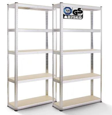 Productafbeelding van Stellingkast Kelderrek - 180 x 90 x 40 cm - Metaal en MDF - Set van 2