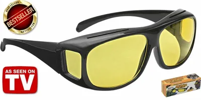 Produktbild von GKA Überzieh Nachtsichtbrille für Autofahrer Brillenträger Nachtbrille Kontrastbrille Nachtfahrbrille Überbrille HD Vision