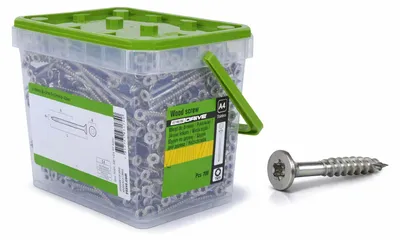 Produktbild von ESSVE ESSDRIVE Holzschrauben A4 Edelstahl Torx Senkkopf 4 x 30 mm ESSBOX 200 Stk.