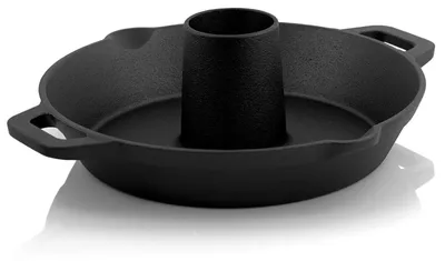 Immagine prodotto di Pentola per pollo in ghisa - Ø 28 cm - Precondita - Con cono aromatico