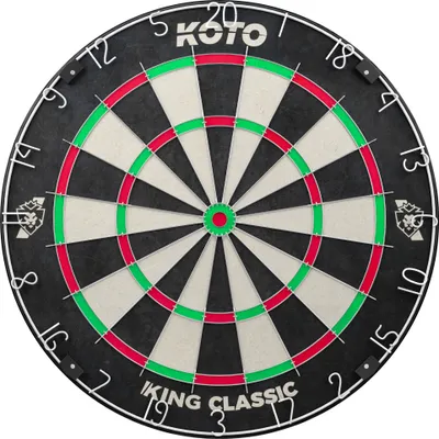 Produktbild von KOTO - King Classic Dartscheibe (Offizielle Turniermaße), Inkl. Slim Wire Technologie, Klammer & Klammerfrei