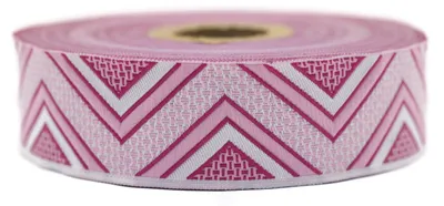 Jacquard-Band, Chevron, 10 m x 25 mm, Nähband, Dekoration