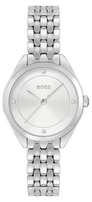 Produktbild von BOSS Analog Quarzuhr für Damen Kollektion MAE mit Silbernes Edelstahlarmband - 1