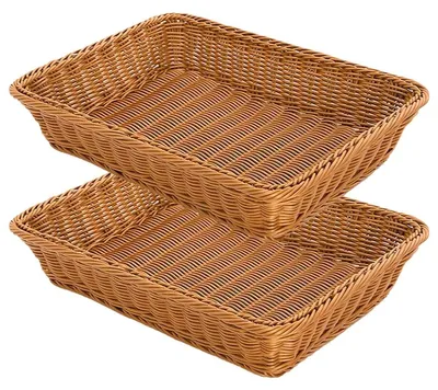 Produktbild von Set aus 2 handgewebten Brotkörben für den Tischgebrauch