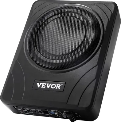 Zdjęcie produktu dla 8-calowy subwoofer samochodowy o mocy 300 W montowany pod siedzeniem Smukły system subwooferów samochodowych/ciężarowych z zasilaniem