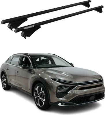Produktbild von Menabo Dachträger Grundtäger für Citroen C5 X 2022-2025 75kg Alu Schwarz 2 tlg