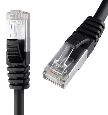 Produktbild von RJ45 CAT8 S/FTP AWG26 CU LSZH Kabel schwarz 15m