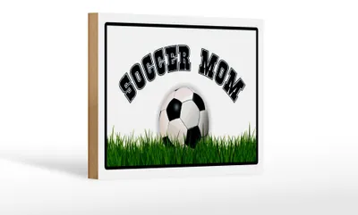 Produktbild von Holzschild Fußball 18x12cm Soccer Mom Fußball Mutter