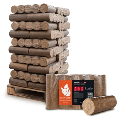 Produktbild von Heizfuxx Nestro XL Red Holzbriketts Hartholz 10kg x 30 Gebinde 300kg Palette
