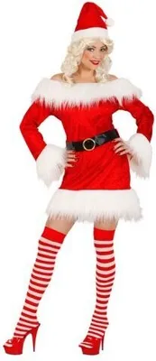 Obrázok produktu pre MISS SANTA zo zamatu a plyšu (šaty, opasok) veľkosť S