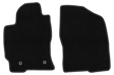 Produktbild von Velours-Fußmatten Vorne für Toyota Prius II 2003-2010 (Schrägheck) – 2-tlg, Schwarz, passgenau – Wielganizator BASIC