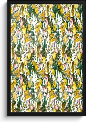 Produktbild von MuchoWow® MuchoWow® Gerahmtes Poster Rosen - Sonnenblume - Gelb - Blumen 40x60 cm - Poster mit zchwarzem Bilderrahmen - Papierdruck - Wandbilder