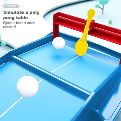 Produktbild von Tischtennis-Spiel - 2-Spieler, Blau, Englische Farbbox - Reaktionsfähigkeit, Familienspiel & Lernspielzeug