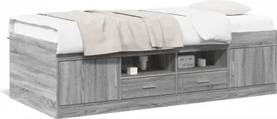 Obrázok produktu pre vidaXL Denná posteľ so zásuvkami bez matraca Grey Sonoma 75x190 cm