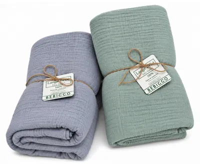 Produktbild von Pucktuch Wickeldecke Babydecke - 120 x 120 cm - Senfgelb und Aprikose - Baby-Wickeltuch