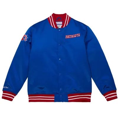 Produktbild von New England Patriots NFL Mitchell & Ness Heavyweight Satin Jacke Blau-XL