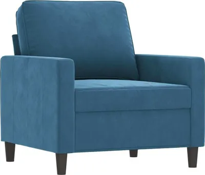 Produktbild von vidaXL Sessel Blau 60 cm Samt