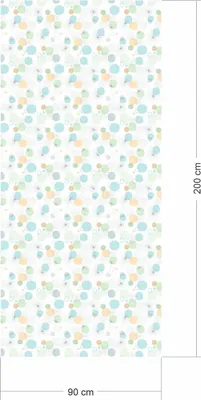 Produktbild von 2 x 0,9 m selbstklebende Folie - Punkte mint hellblau Klebefolie Dekorfolie Möbelfolie