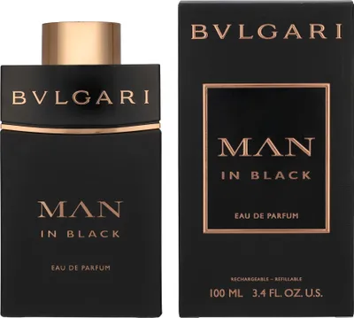 Produktbild von BVLGARI Man in Black, Männer, 100 ml, Nachfüllbare Flasche, Flüssiges Parfüm, Bernstein, Gewürz, Leder, Tuberose
