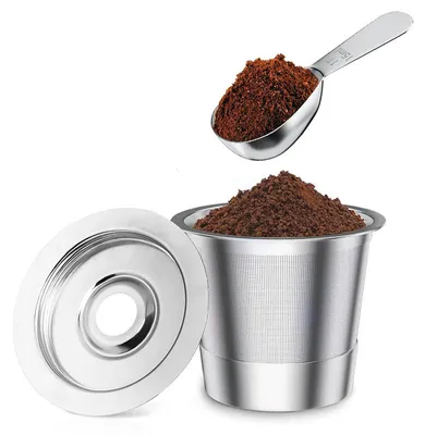 Produktbild von Wiederverwendbare Kaffeepods für Ninja PB051 & CFP101/PB041 – 304 Edelstahl Permanentfilter, kompatibel mit Ninja Kaffeemaschine, hochwertiges Kaffeezubehör