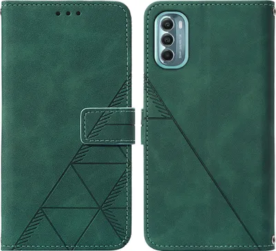 Produktbild von Moto G Stylus 5G 2022 Hülle, Schlank Prägung Flip Leder Kartenfächer Schutzhülle mit Ständer für Motorola Moto G Stylus 5G 2022 Grün