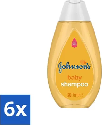 Imagen del producto de Champú para bebés Johnson's - Suave para los ojos - 300 ml - Paquete económico - 6 unidades