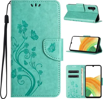 Produktbild von König Design Hülle kompatibel mit Kunstleder Handyhülle - Handy Case Grün