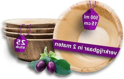 Produktbild von Famanu Palmblatt Schale - Runde Schale Ø 15 cm - 500 ml - Kompostierbar
