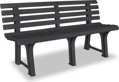 Produktbild von Gartenbank 145,5 cm Kunststoff Anthrazit
