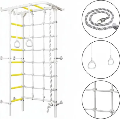 Obrázok produktu pre Hrazda pre deti – vnútorná lezecká konštrukcia z kovu s tyčou a gymnastickými kolieskami – Comet Next 4, provence