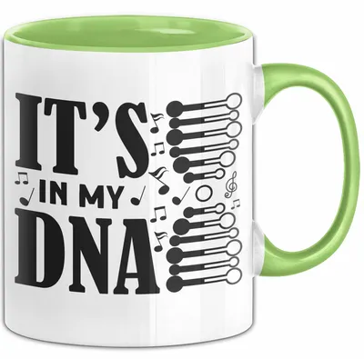 Produktbild von Musiker Tasse Geschenk Its In My Dna Geschenkidee Für Bandmitglied (Grün)