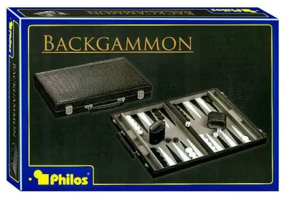 Produktbild von Philos Backgammon, medium, Kunstleder, Brettspiel, Traditionell, 6 Jahr(e), Familienspiel