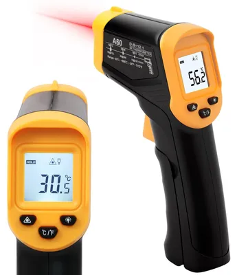 Imagen del producto de Termómetro infrarrojo, rango de -50 °C a 600 °C, termómetro digital sin contacto para uso en cocina e industria