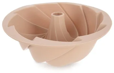 Obrázek produktu pro Orion | Forma na bábovku - Ø 23,5 cm - Nepřilnavý povrch - Silikon - Pečicí forma béžová s komínem