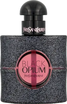 A product shot of Yves Saint Laurent Black Opium Neon EDP W 30 ml perfume bottle.