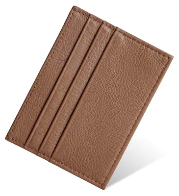 Produktbild von Leder Slim Wallet, Thin Minimalist Front Tasche Geldbörsen für Männer Kreditkartenetui, RFID Blocking