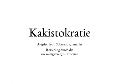 Produktbild von Wortschatz-Postkarte "Kakistokratie"