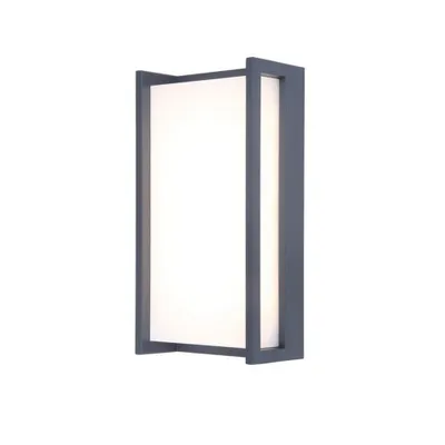 Produktbild von ECO-LIGHT 5193001118 Lutec LED-Wandleuchte QUBO Aluminium anthrazit mit Polycarbonat-Diffusor 17,3W 1100lm 3000K IP54 H22cm B11cm T7,1cm