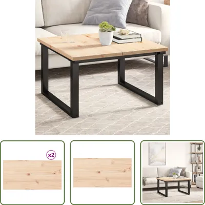 Immagine prodotto di The Living Store Piani tavolo 2 pezzi 80x40x2,5 cm rettangolari in legno di pino massiccio