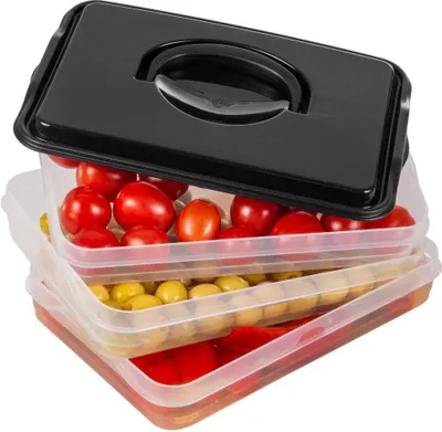 Produktbild von Aufbewahrungsbox Organizer Frischhaltedose für Wurstaufschnitt, Käse, 3-teilig