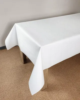 Produktbild von Wachstuchtischdecke 140x100 cm - Weiß - Wachstischdecke mit wasserabweisender und lebensmittelecht PVC-Beschichtung - Outdoor-Tischdecken für Garten und Küche - Tischdecke wetterfest