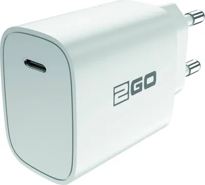 Produktbild von 2GO Ladegerät 20W  1x USB-C  Power Delivery   weiß