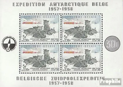 Produktbild von Briefmarken Belgien 1957 Mi Block25 (kompl.Ausg.) postfrisch Südpolarexpedition