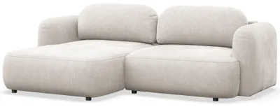Produktbild von Selsey Tvoya – Ecksofa mit Schlaffunktion, Ottomane links, Creme-Chenille