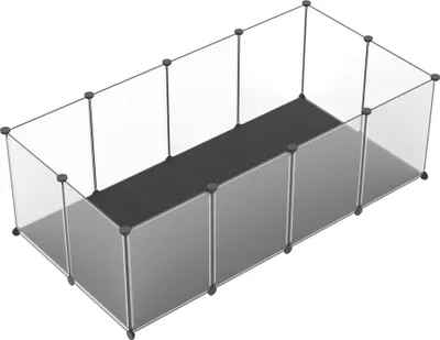 Obrázek produktu pro XINZI Ohrádka pro malá zvířata se základními deskami 143x73x46 cm - Robustní ohrádka pro malá zvířata a volný výběh pro králíky, morčata, vyrobená z plastu