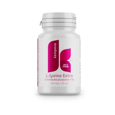 Productafbeelding van Kompava L-Lysine Extra, 400 mg, 60 capsules